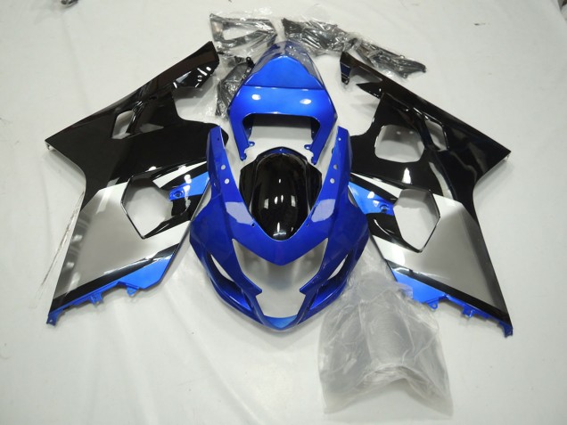 Blue Black and Silver 2004-2005 GSXR 600-750 Fairings