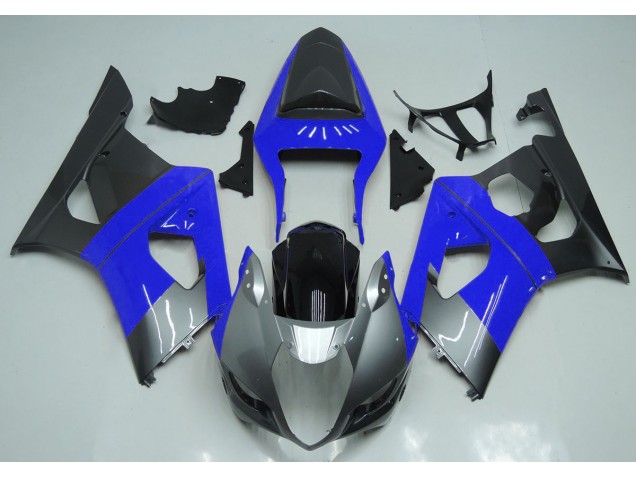 Blue Silver and Black 2003-2004 GSXR 1000 Fairings
