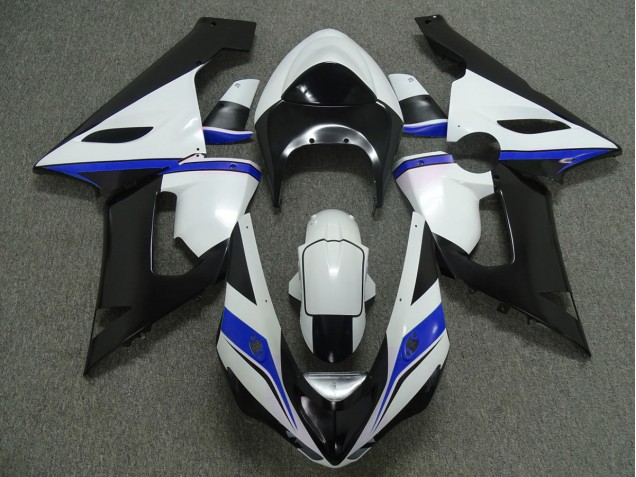 Blue White and Black 2005-2006 ZX6R Fairings Blue White and Black 2005-2006 ZX6R Fairings