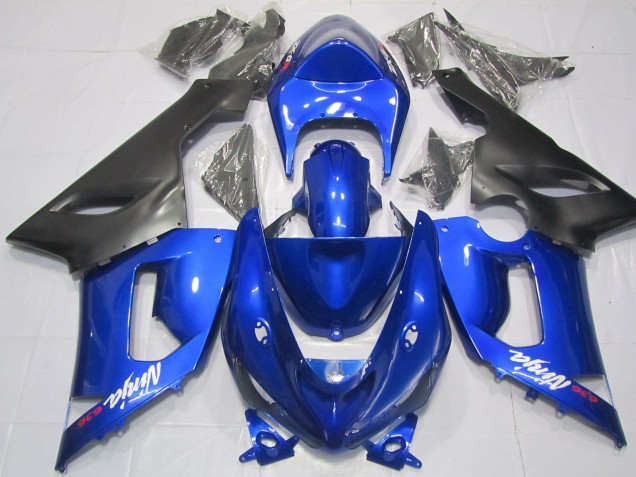 Blue and Black 2005-2006 ZX6R Fairings Blue and Black 2005-2006 ZX6R Fairings