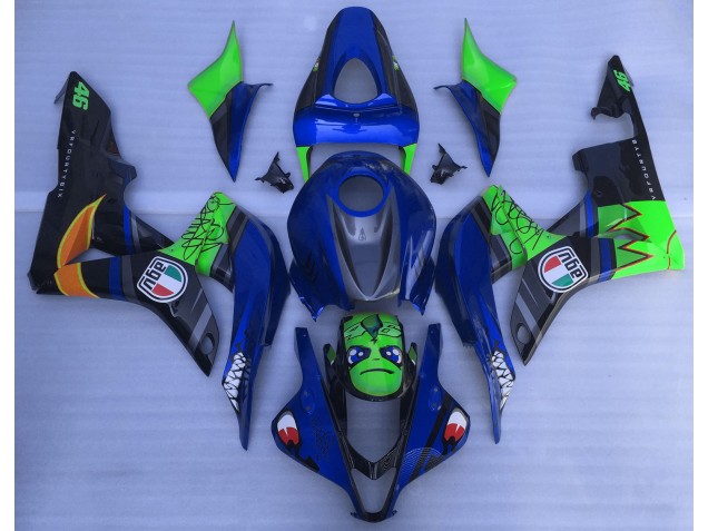 Blue and Green Shark 2007-2008 CBR600RR Fairings