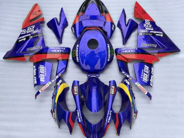 Blue and Red Trickstar 2004-2005 ZX10R Fairings