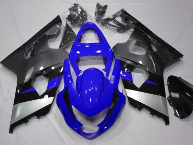Blue and Silver 2004-2005 GSXR 600-750 Fairings