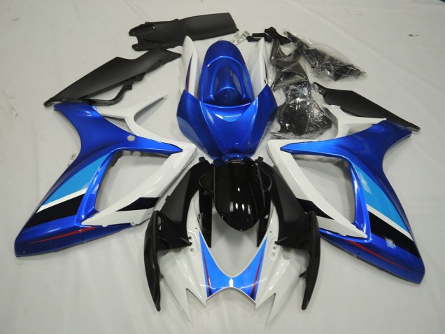 Blue and White 2006-2007 GSXR 600-750 Fairings