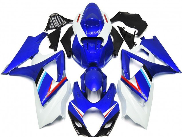 Blue and White Gloss 2007-2008 GSXR 1000 Fairings
