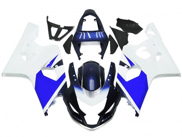 Bright White and Blue 2004-2005 GSXR 600-750 Fairings