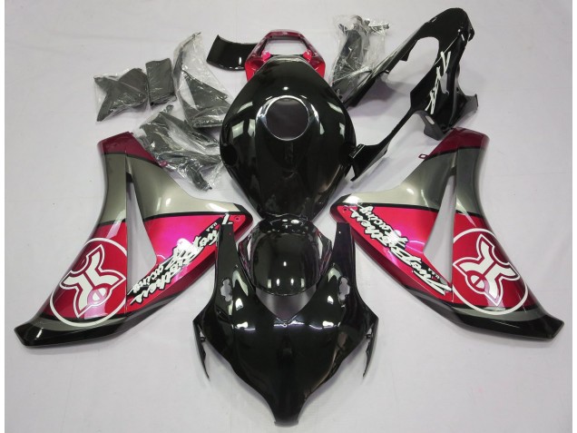 Candy Red on Black Custom 2008-2011 CBR1000RR Fairings Candy Red on Black Custom 2008-2011 CBR1000RR Fairings