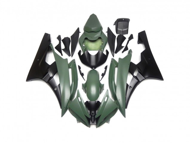 Custom Matte Green and Black 2006-2007 R6 Fairings Custom Matte Green and Black 2006-2007 R6 Fairings