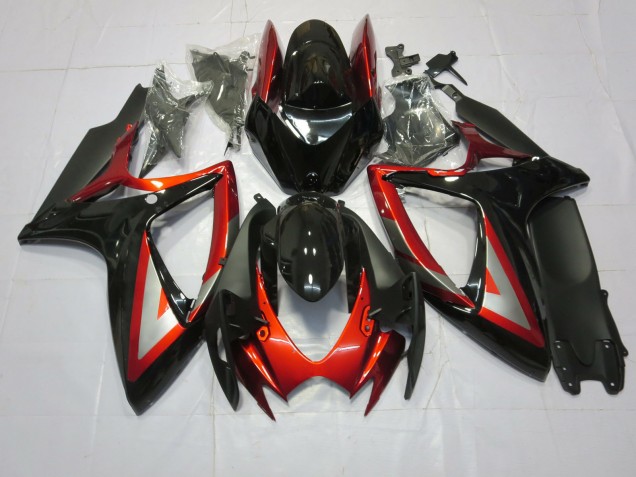 Deep Red Black 2006-2007 GSXR 600-750 Fairings