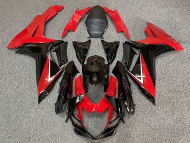 Deep Red and Gloss Black 2011-2024 GSXR 600-750 Fairings