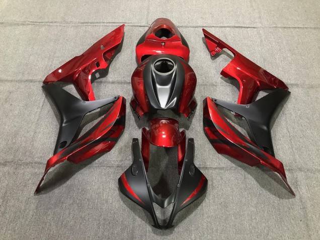 Deep Red and Matte Black 2007-2008 CBR600RR Fairings