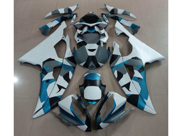 Glacier Blue Snow Camo 2008-2016 R6 Fairings