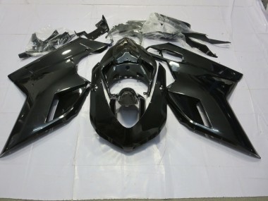 Gloss Black 2007-2014 Ducati 848 1098 1198 Fairings