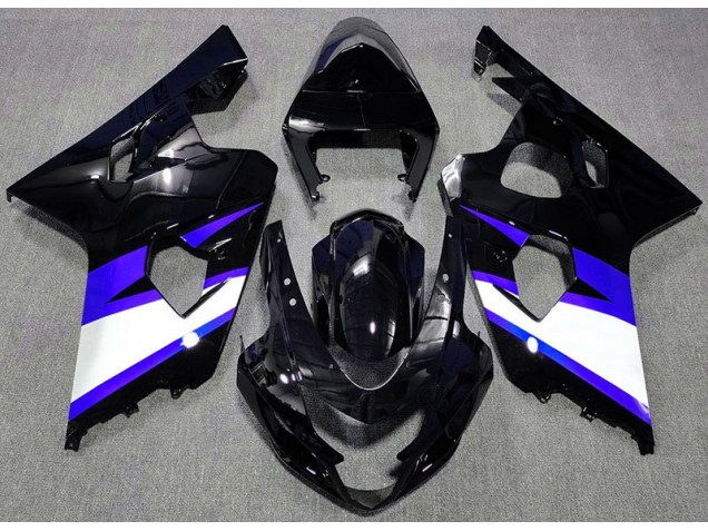 Gloss Black & Blue 2004-2005 GSXR 600-750 Fairings