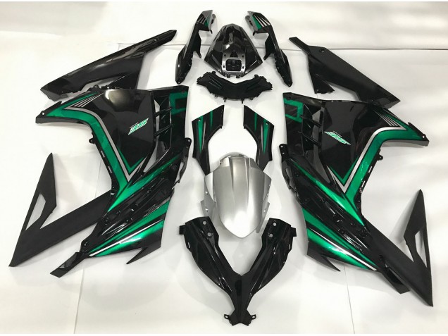 Gloss Black & Emerald Green 2013-2018 Ninja 300 Fairings Gloss Black & Emerald Green 2013-2018 Ninja 300 Fairings