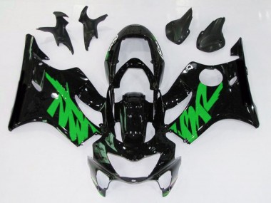 Gloss Black & Green 1999-2000 CBR600 F4 Fairings