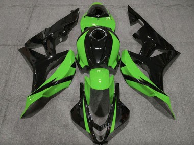 Gloss Black & Green 2007-2008 CBR600RR Fairings