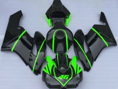 Gloss Black & High Viz Green 2004-2005 CBR1000RR Fairings