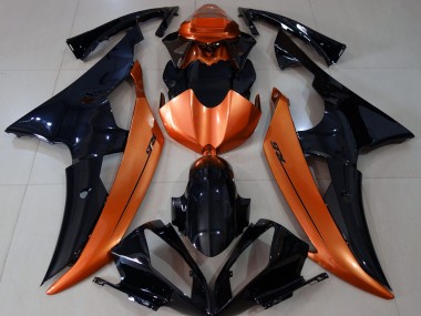 Gloss Black & Light Orange 2008-2016 R6 Fairings