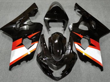 Gloss Black & Orange 2004-2005 GSXR 600-750 Fairings