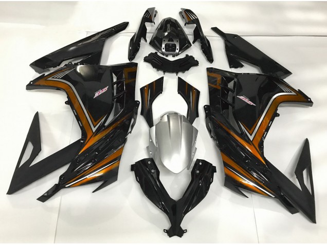 Gloss Black & Orange 2013-2018 Ninja 300 Fairings