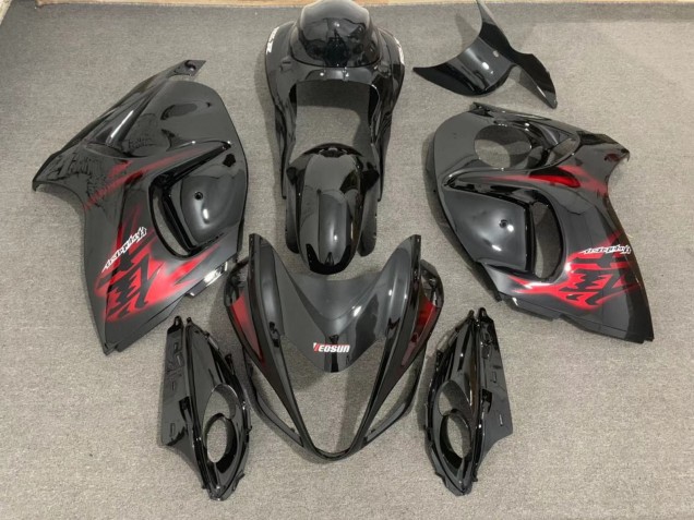Gloss Black & Red 2008-2020 GSXR 1300 Hayabusa Fairings