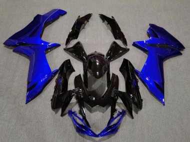 Gloss Black and Aqua Blue 2011-2024 GSXR 600-750 Fairings