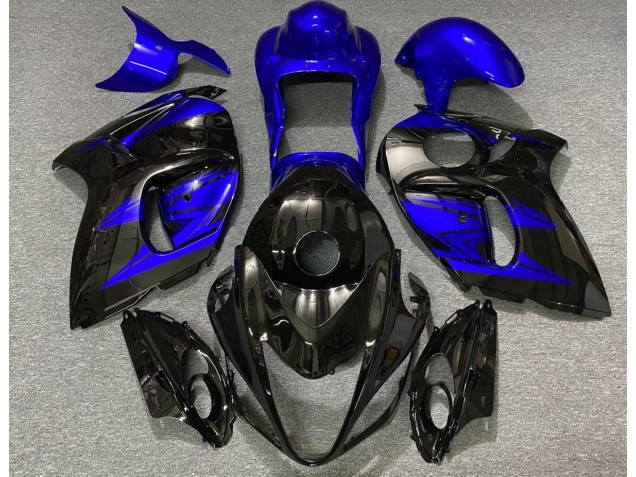 Gloss Black and Deep Blue 2008-2020 GSXR 1300 Hayabusa Fairings
