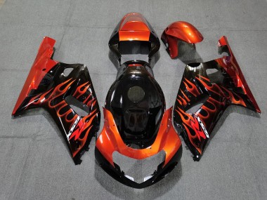 Gloss Black and Orange 2001-2003 GSXR 600-750 Fairings