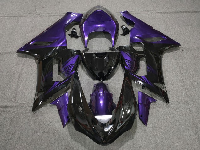 Gloss Black and Purple 2005-2006 ZX6R Fairings Gloss Black and Purple 2005-2006 ZX6R Fairings