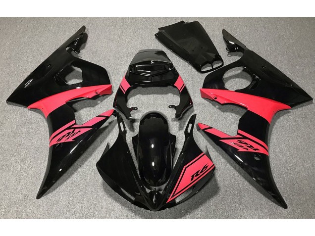 Gloss Black and Red 2003-2004 R6 Fairings