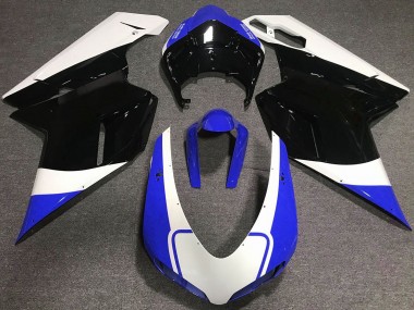 Gloss Blue White and Black 2007-2014 Ducati 848 1098 1198 Fairings