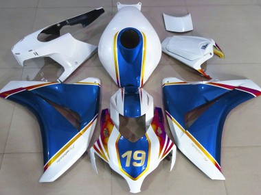 Gloss Blue and White 2008-2011 CBR1000RR Fairings