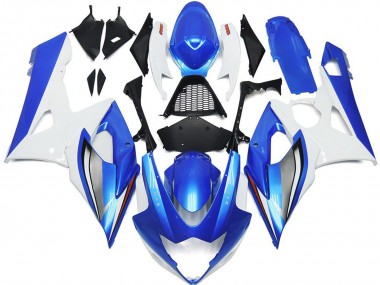 Gloss Blue & White 2005-2006 GSXR 1000 Fairings
