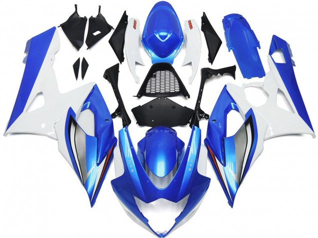 Gloss Blue & White 2005-2006 GSXR 1000 Fairings