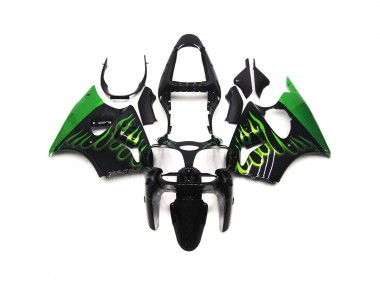 Gloss Green Flame Plain 2000-2002 ZX6R Fairings