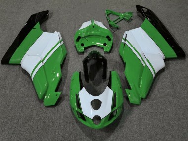 Gloss Green & White 2003-2004 Ducati 749 999 Fairings