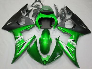 Gloss Green & White 2005 R6 Fairings
