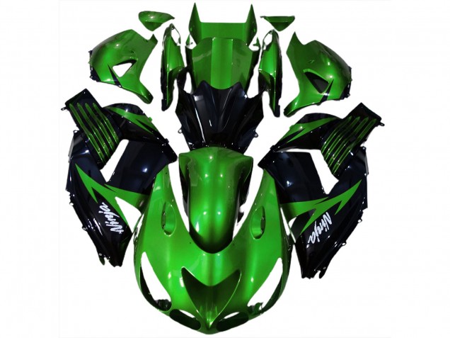 Gloss Green and Black 2006-2011 ZX14R Fairings