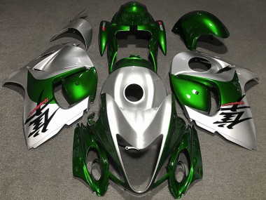 Gloss Green and Silver 2008-2020 GSXR 1300 Hayabusa Fairings