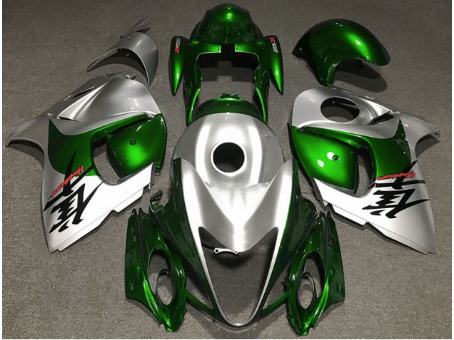 Gloss Green and Silver 2008-2020 GSXR 1300 Hayabusa Fairings