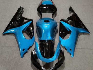 Gloss Light Blue and Black 2001-2003 GSXR 600-750 Fairings