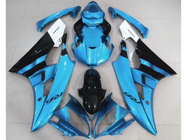 Gloss Light Blue and Black 2006-2007 R6 Fairings Gloss Light Blue and Black 2006-2007 R6 Fairings