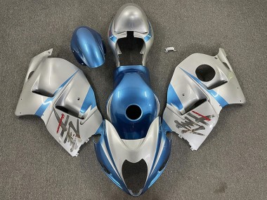 Gloss Light Blue and Silver 1997-2007 GSXR 1300 Hayabusa Fairings
