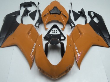 Gloss Orange & Black 2007-2014 Ducati 848 1098 1198 Fairings