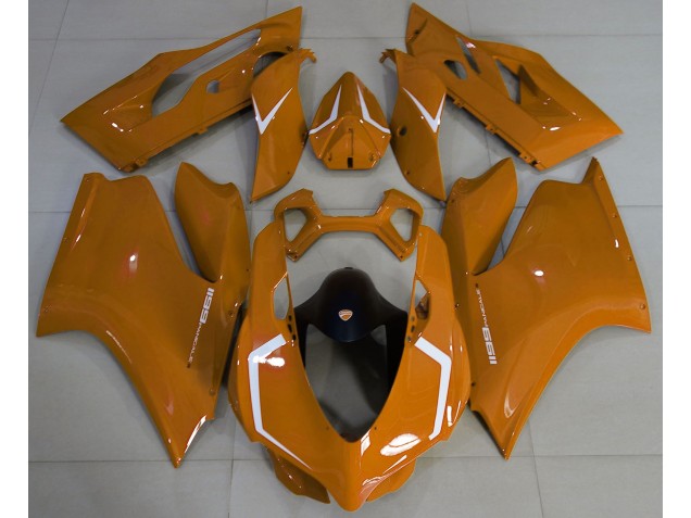 Gloss Orange & White 2011-2014 Ducati 1199 Fairings Gloss Orange & White 2011-2014 Ducati 1199 Fairings