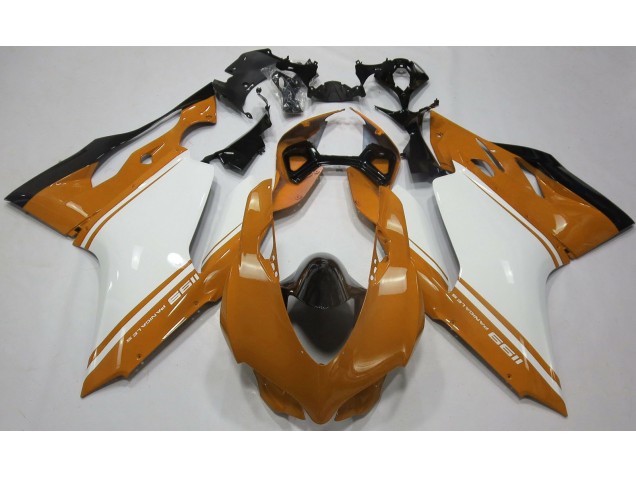 Gloss Orange White and Black 2011-2014 Ducati 1199 Fairings Gloss Orange White and Black 2011-2014 Ducati 1199 Fairings
