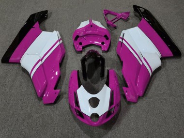 Gloss Pink & White 2003-2004 Ducati 749 999 Fairings