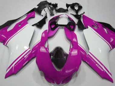 Gloss Pink White and Black 2011-2014 Ducati 1199 Fairings