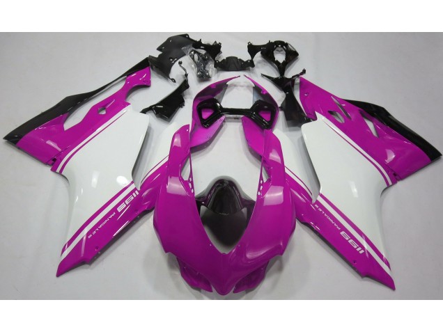 Gloss Pink White and Black 2011-2014 Ducati 1199 Fairings Gloss Pink White and Black 2011-2014 Ducati 1199 Fairings